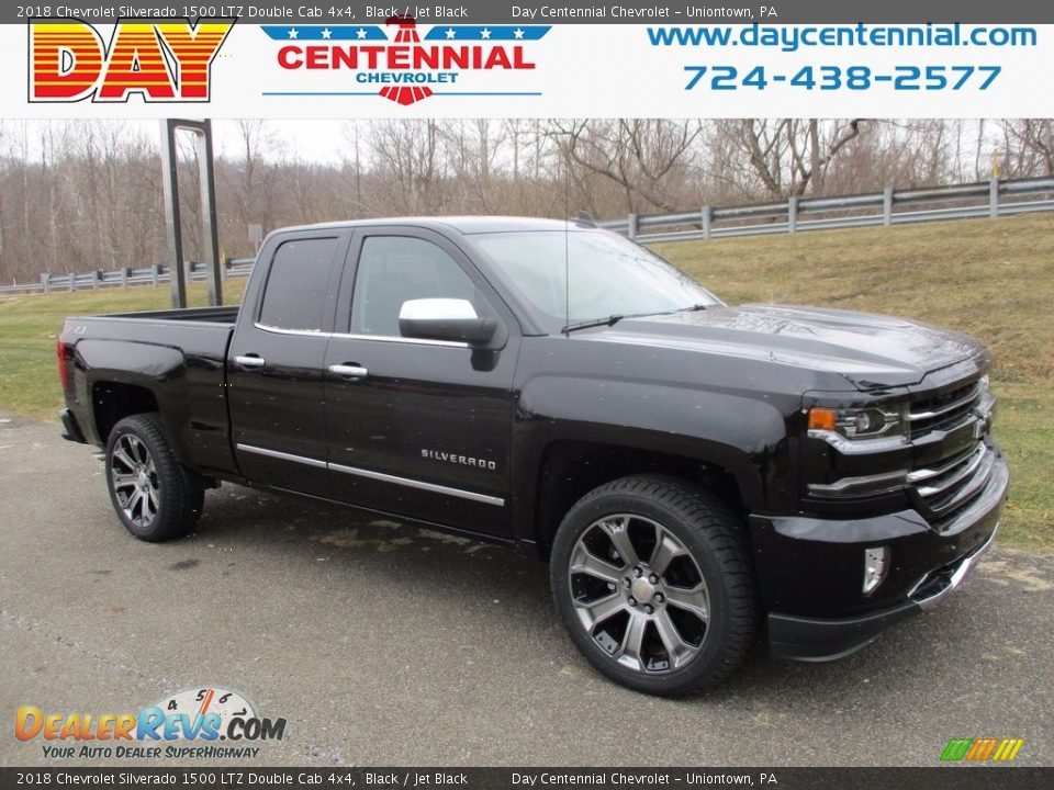 2018 Chevrolet Silverado 1500 LTZ Double Cab 4x4 Black / Jet Black Photo #1