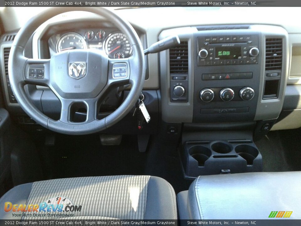2012 Dodge Ram 1500 ST Crew Cab 4x4 Bright White / Dark Slate Gray/Medium Graystone Photo #25
