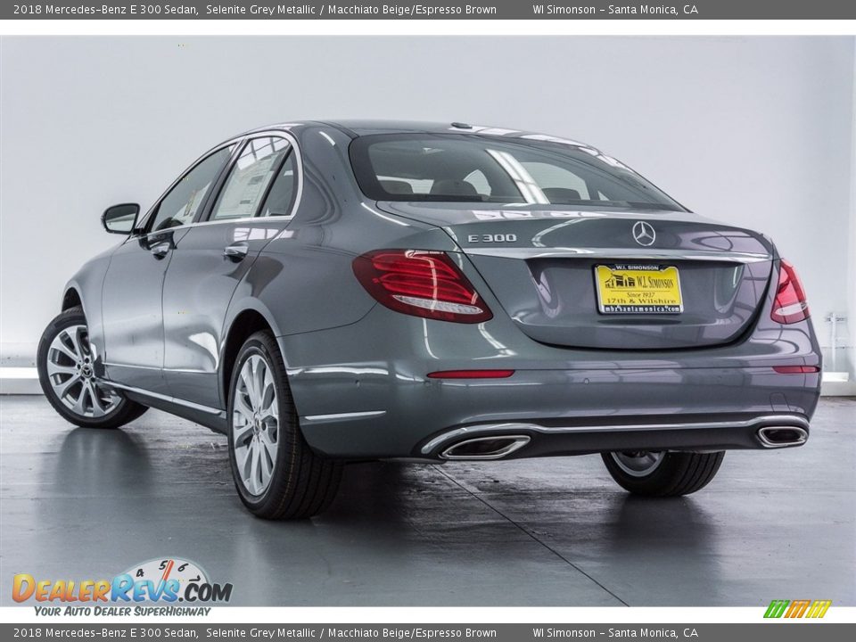 2018 Mercedes-Benz E 300 Sedan Selenite Grey Metallic / Macchiato Beige/Espresso Brown Photo #6