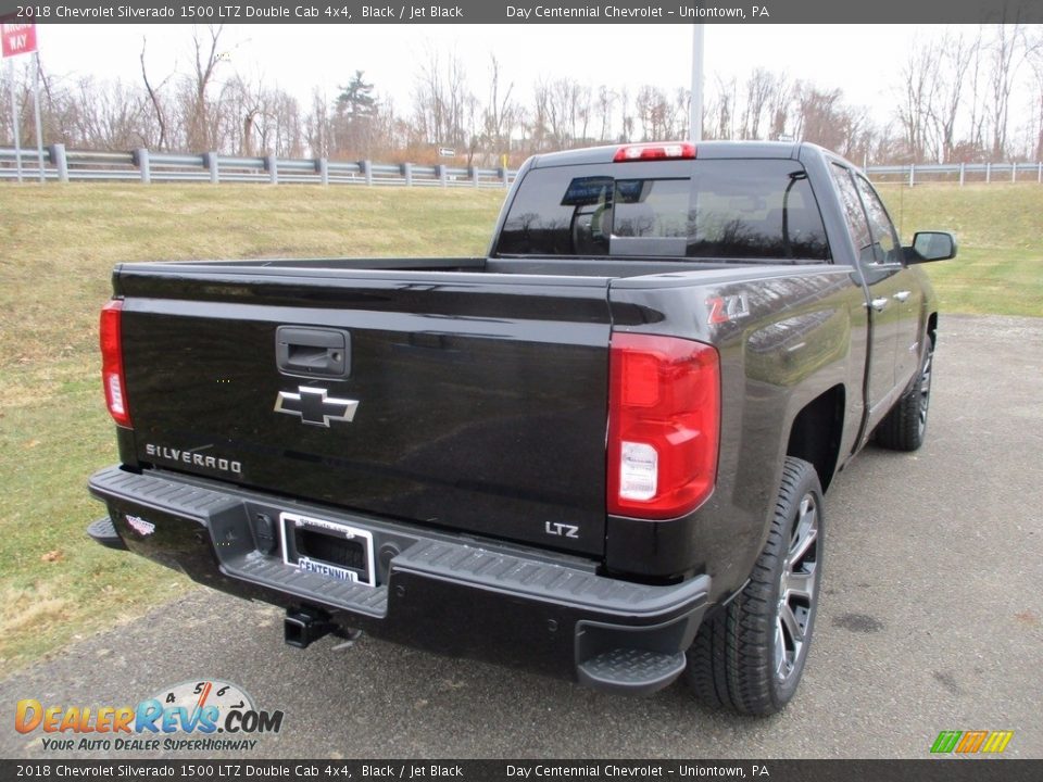 2018 Chevrolet Silverado 1500 LTZ Double Cab 4x4 Black / Jet Black Photo #11