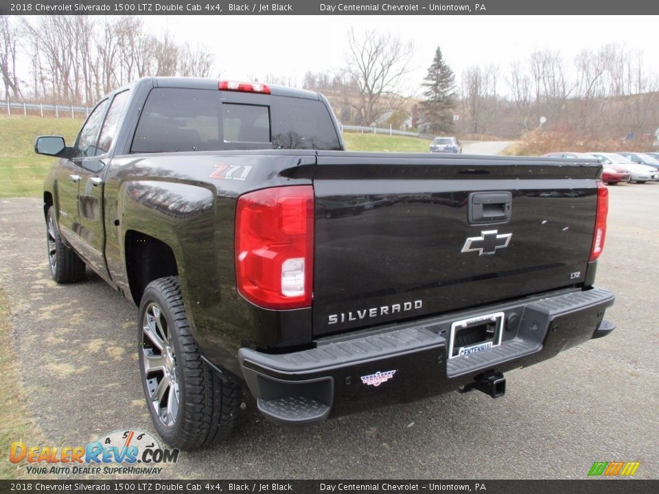 2018 Chevrolet Silverado 1500 LTZ Double Cab 4x4 Black / Jet Black Photo #12