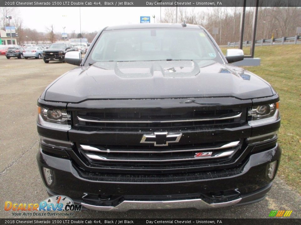 2018 Chevrolet Silverado 1500 LTZ Double Cab 4x4 Black / Jet Black Photo #16
