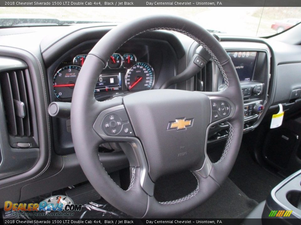 2018 Chevrolet Silverado 1500 LTZ Double Cab 4x4 Black / Jet Black Photo #19