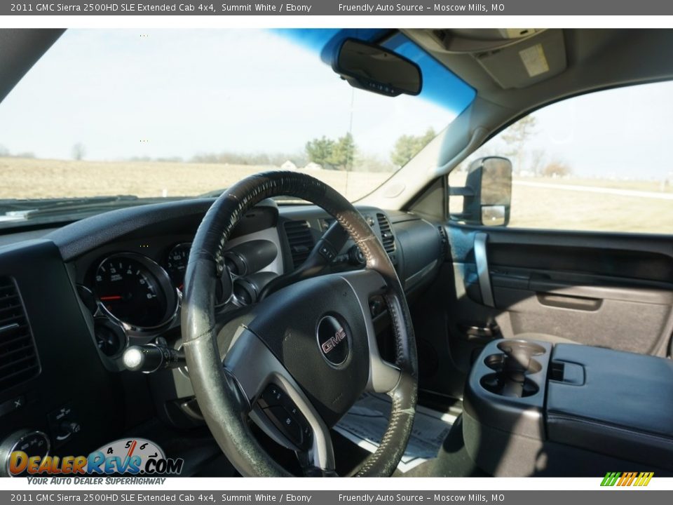 2011 GMC Sierra 2500HD SLE Extended Cab 4x4 Summit White / Ebony Photo #19