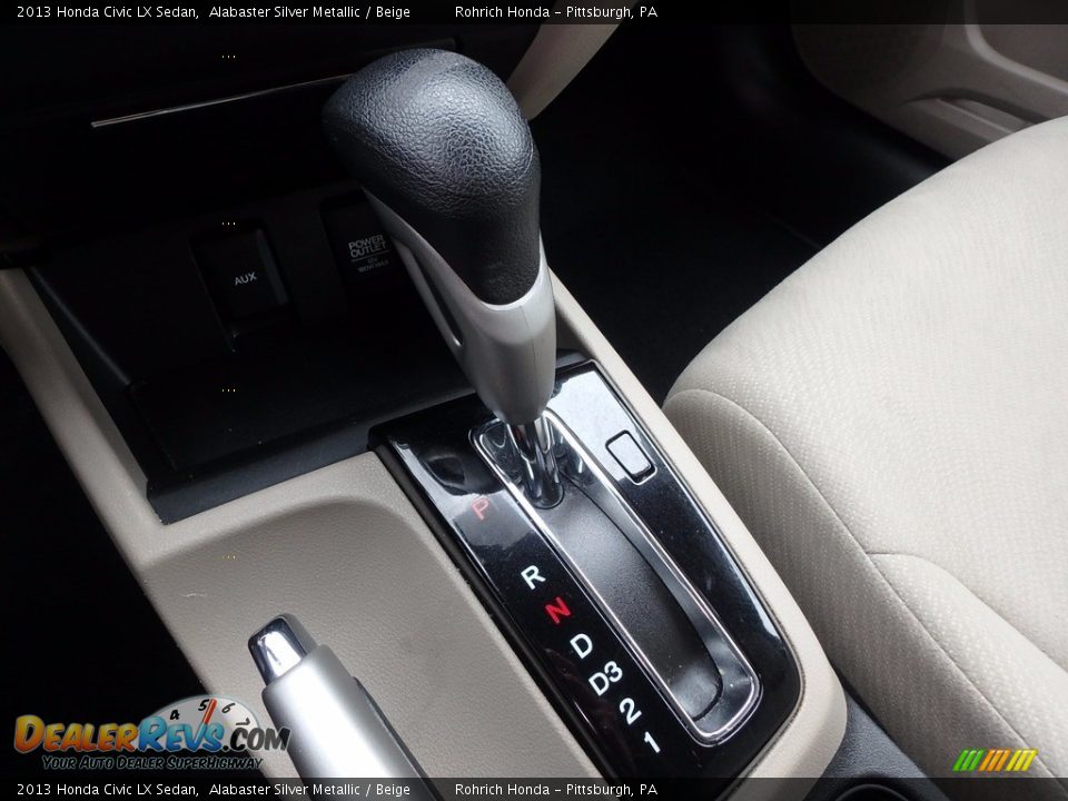 2013 Honda Civic LX Sedan Alabaster Silver Metallic / Beige Photo #22
