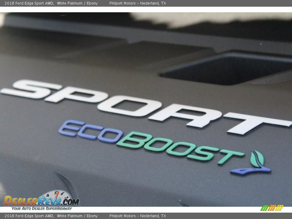 2018 Ford Edge Sport AWD White Platinum / Ebony Photo #28
