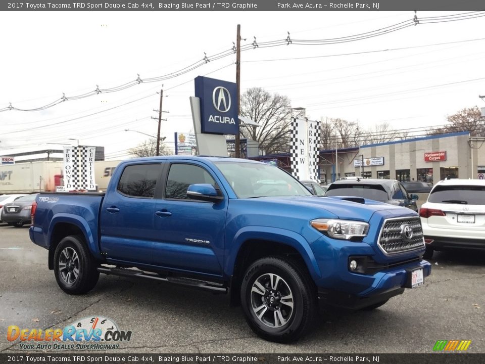 2017 Toyota Tacoma TRD Sport Double Cab 4x4 Blazing Blue Pearl / TRD Graphite Photo #1