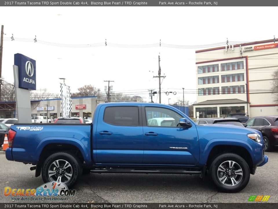 2017 Toyota Tacoma TRD Sport Double Cab 4x4 Blazing Blue Pearl / TRD Graphite Photo #2