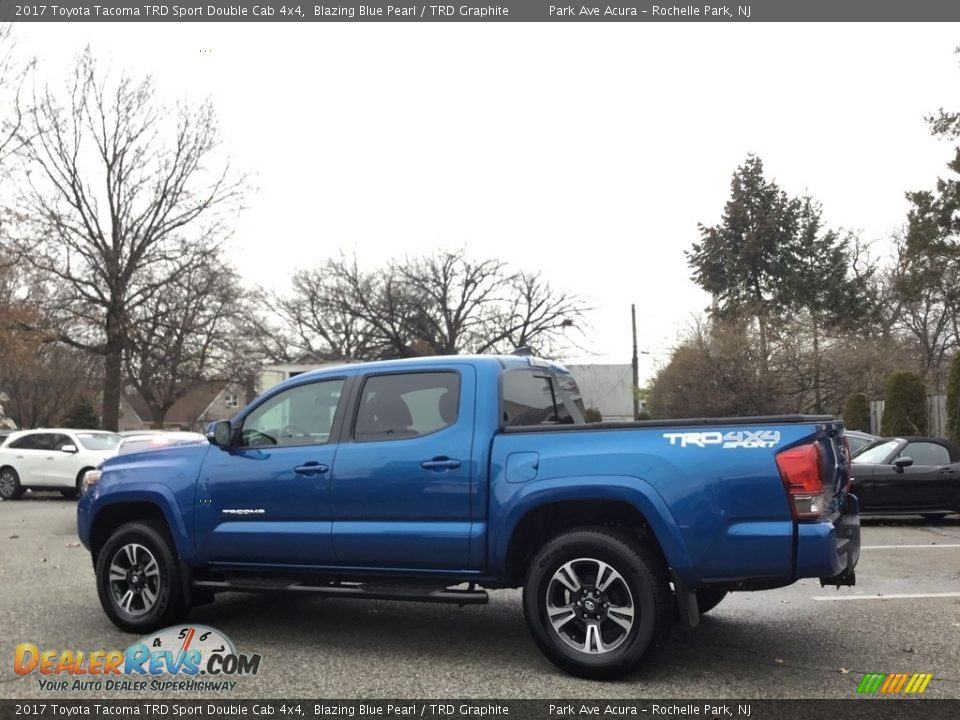 2017 Toyota Tacoma TRD Sport Double Cab 4x4 Blazing Blue Pearl / TRD Graphite Photo #5