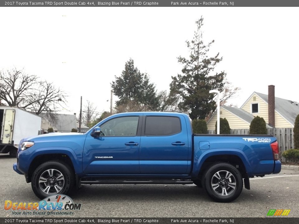 2017 Toyota Tacoma TRD Sport Double Cab 4x4 Blazing Blue Pearl / TRD Graphite Photo #6