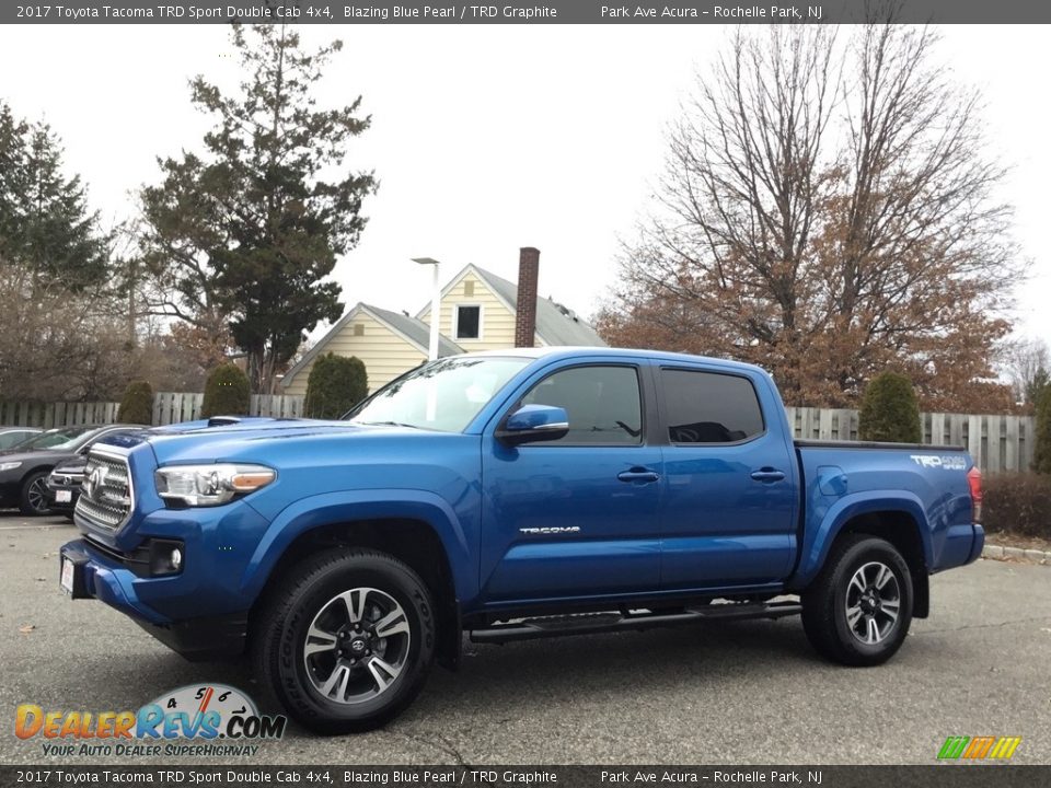 2017 Toyota Tacoma TRD Sport Double Cab 4x4 Blazing Blue Pearl / TRD Graphite Photo #7