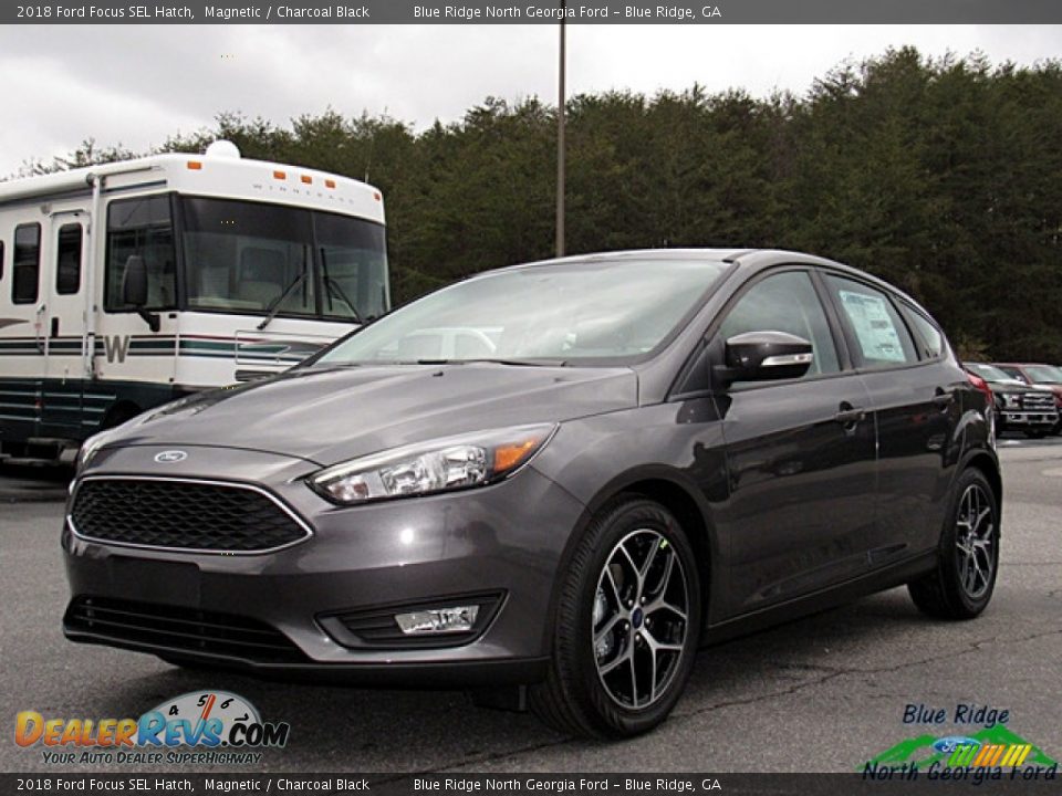 2018 Ford Focus SEL Hatch Magnetic / Charcoal Black Photo #1