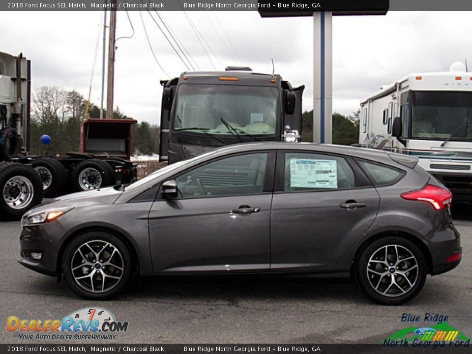 2018 Ford Focus SEL Hatch Magnetic / Charcoal Black Photo #2