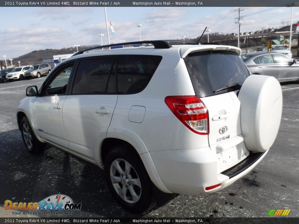 2011 Toyota RAV4 V6 Limited 4WD Blizzard White Pearl / Ash Photo #10