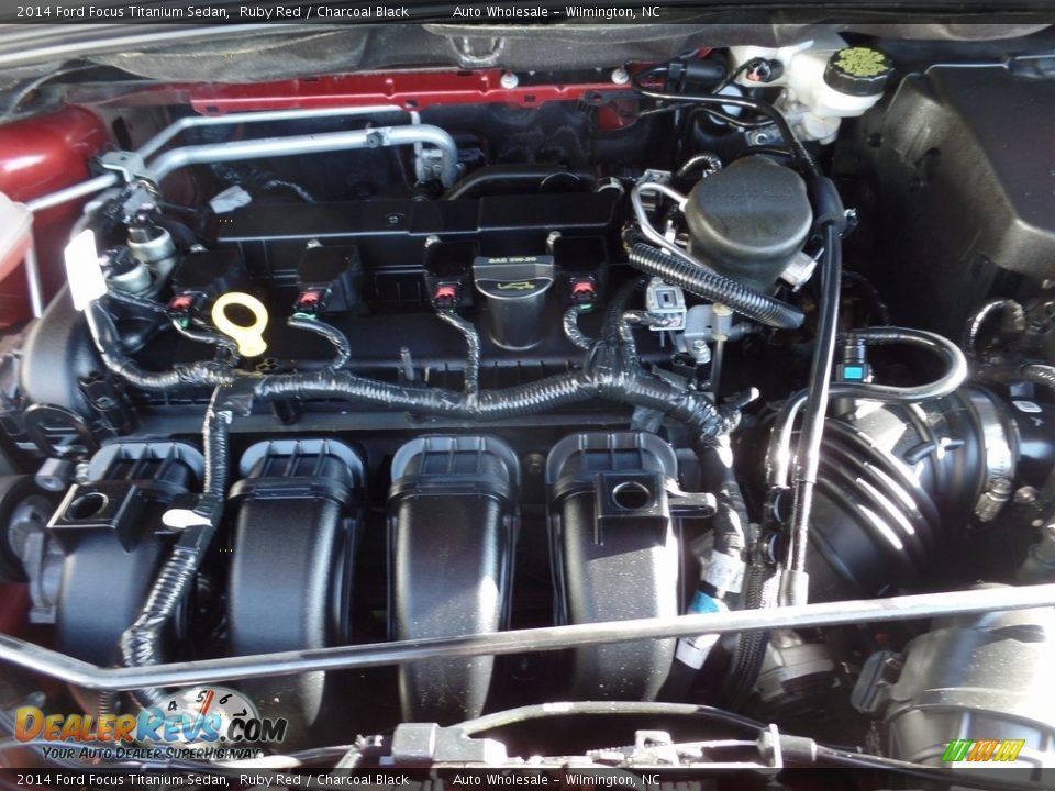 2014 Ford Focus Titanium Sedan Ruby Red / Charcoal Black Photo #6