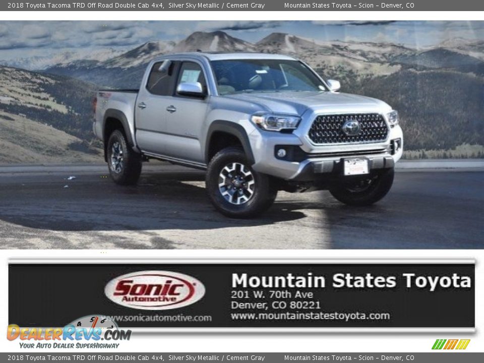 2018 Toyota Tacoma TRD Off Road Double Cab 4x4 Silver Sky Metallic / Cement Gray Photo #1