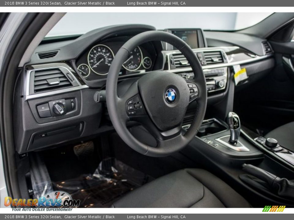 2018 BMW 3 Series 320i Sedan Glacier Silver Metallic / Black Photo #6