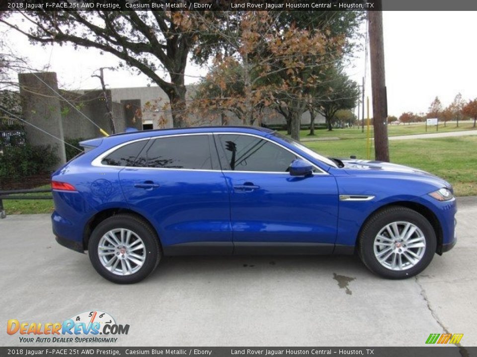 2018 Jaguar F-PACE 25t AWD Prestige Caesium Blue Metallic / Ebony Photo #6