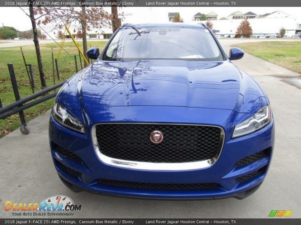 2018 Jaguar F-PACE 25t AWD Prestige Caesium Blue Metallic / Ebony Photo #9