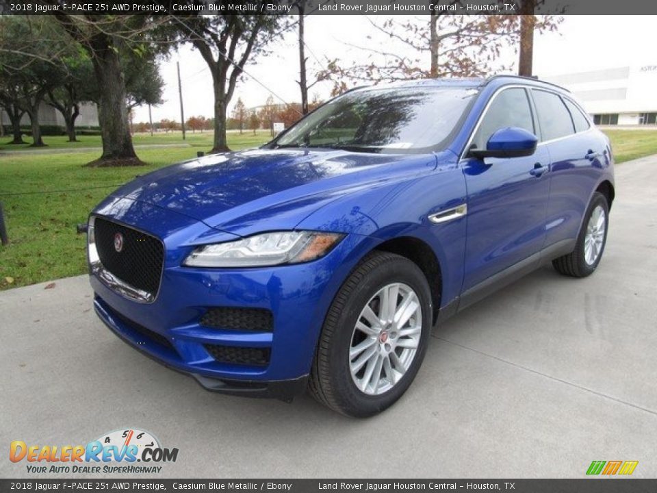 2018 Jaguar F-PACE 25t AWD Prestige Caesium Blue Metallic / Ebony Photo #10