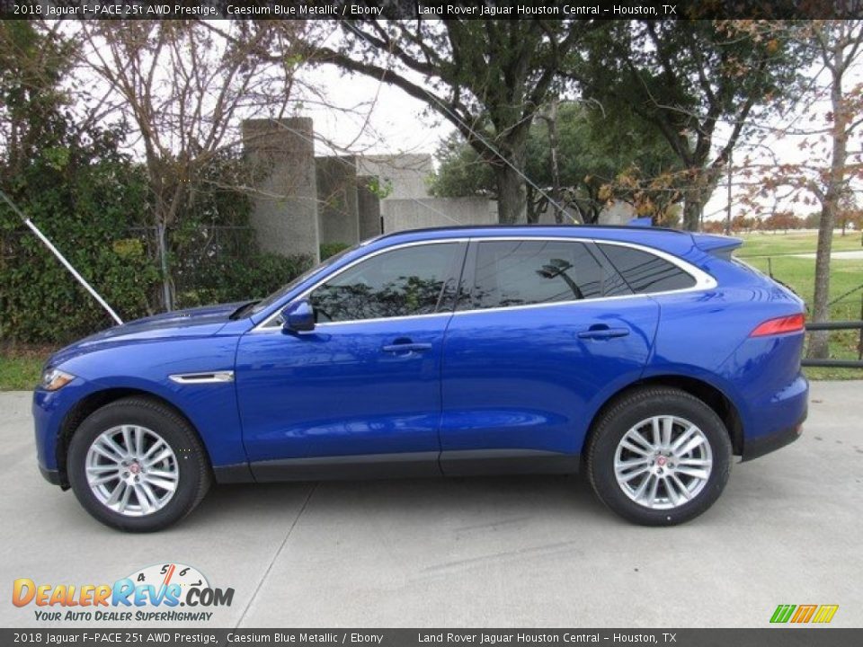 2018 Jaguar F-PACE 25t AWD Prestige Caesium Blue Metallic / Ebony Photo #11