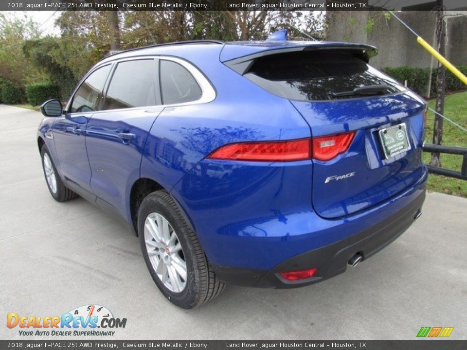 2018 Jaguar F-PACE 25t AWD Prestige Caesium Blue Metallic / Ebony Photo #12