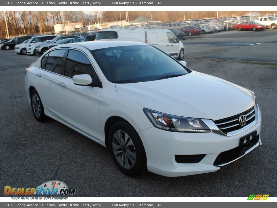 2015 Honda Accord LX Sedan White Orchid Pearl / Ivory Photo #7