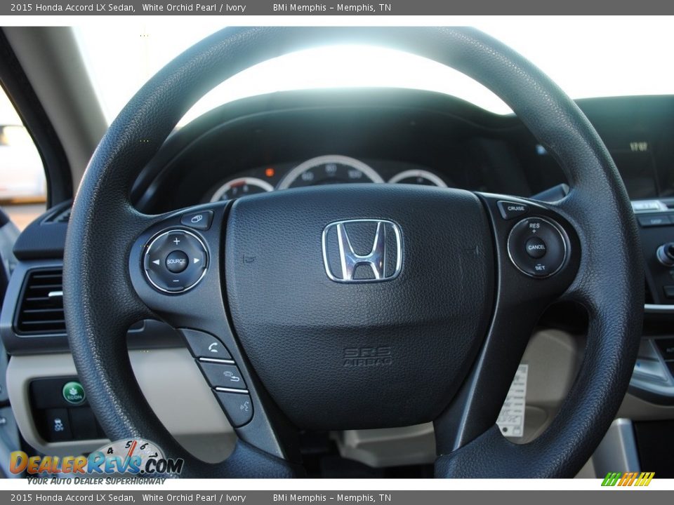 2015 Honda Accord LX Sedan White Orchid Pearl / Ivory Photo #13