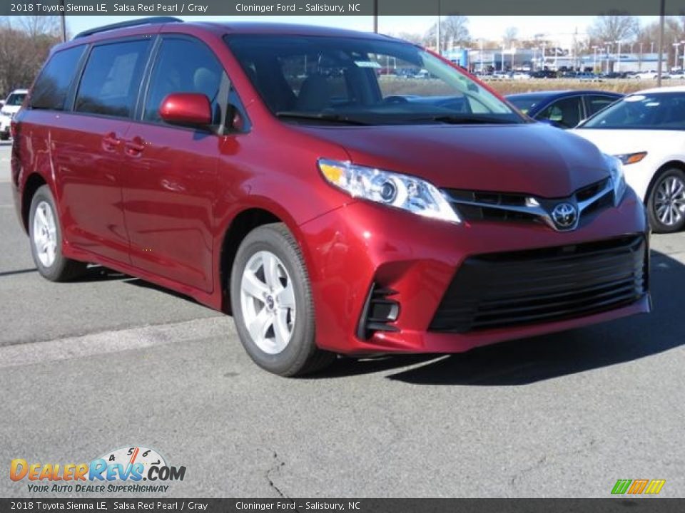 2018 Toyota Sienna LE Salsa Red Pearl / Gray Photo #1