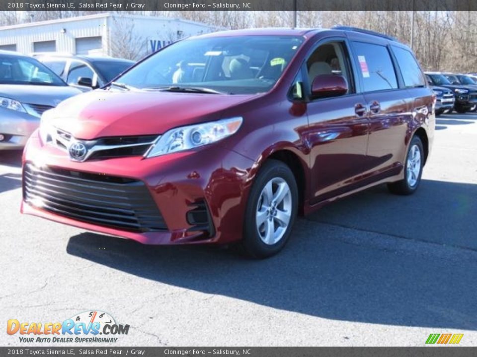 2018 Toyota Sienna LE Salsa Red Pearl / Gray Photo #3