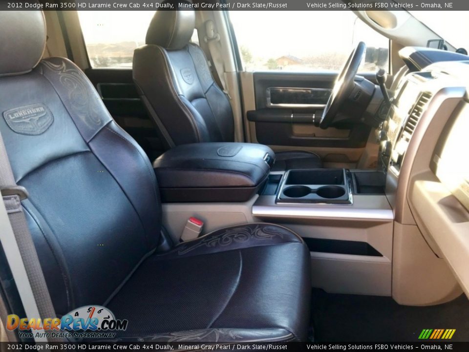 2012 Dodge Ram 3500 HD Laramie Crew Cab 4x4 Dually Mineral Gray Pearl / Dark Slate/Russet Photo #3