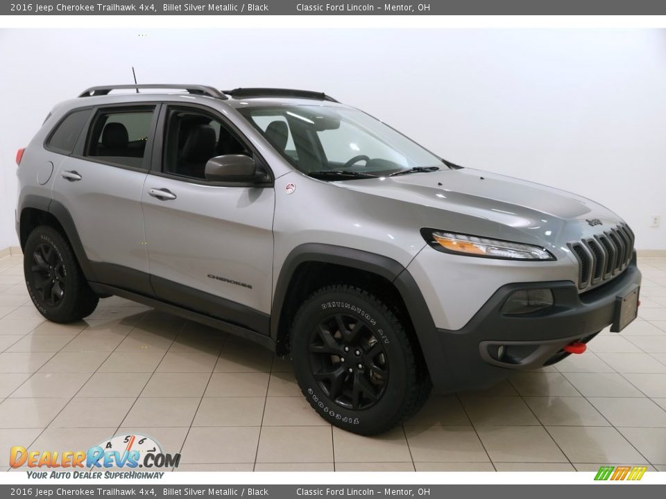 2016 Jeep Cherokee Trailhawk 4x4 Billet Silver Metallic / Black Photo #1