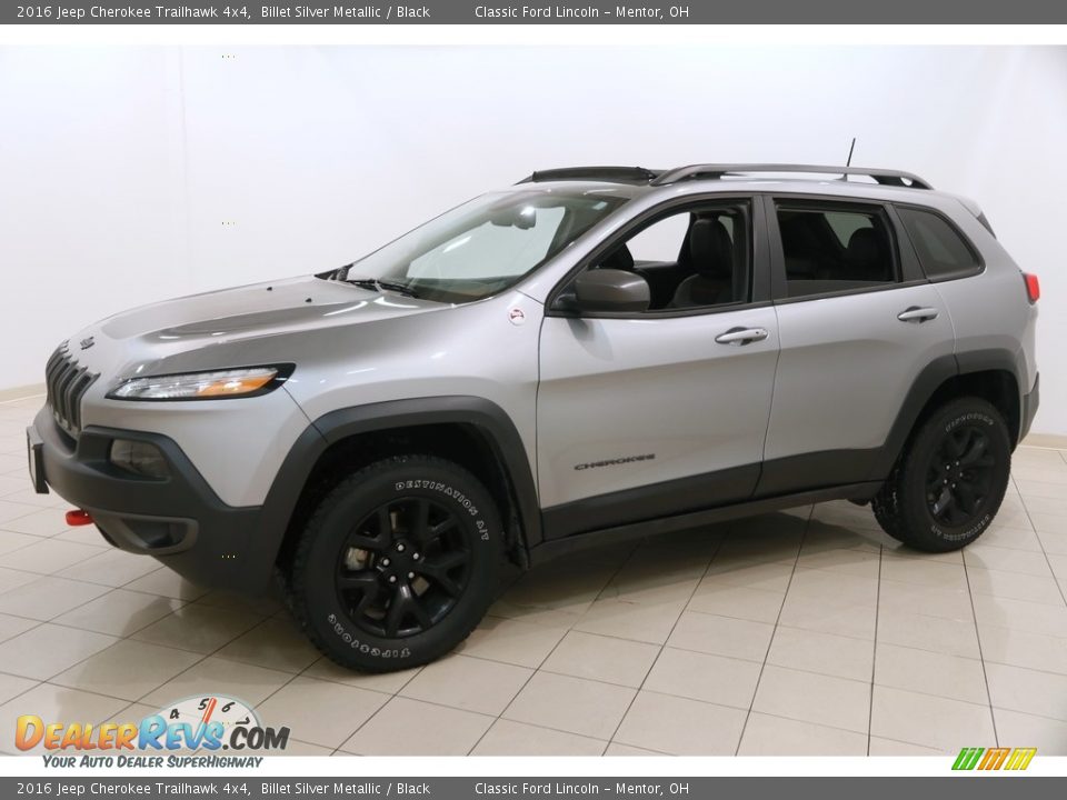 2016 Jeep Cherokee Trailhawk 4x4 Billet Silver Metallic / Black Photo #3