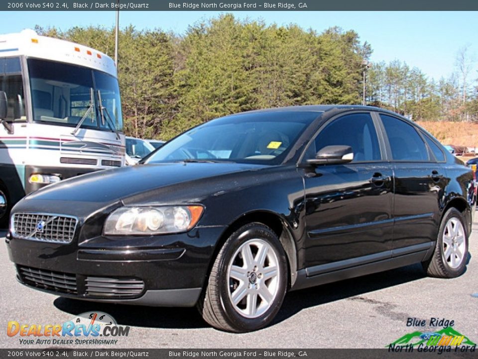 2006 Volvo S40 2.4i Black / Dark Beige/Quartz Photo #1