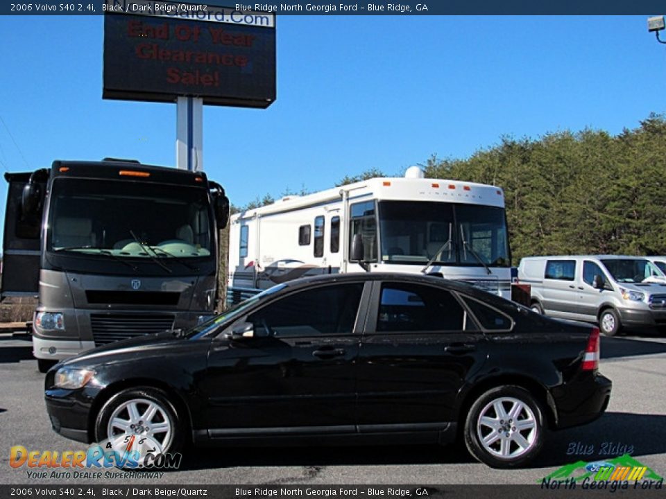 2006 Volvo S40 2.4i Black / Dark Beige/Quartz Photo #2