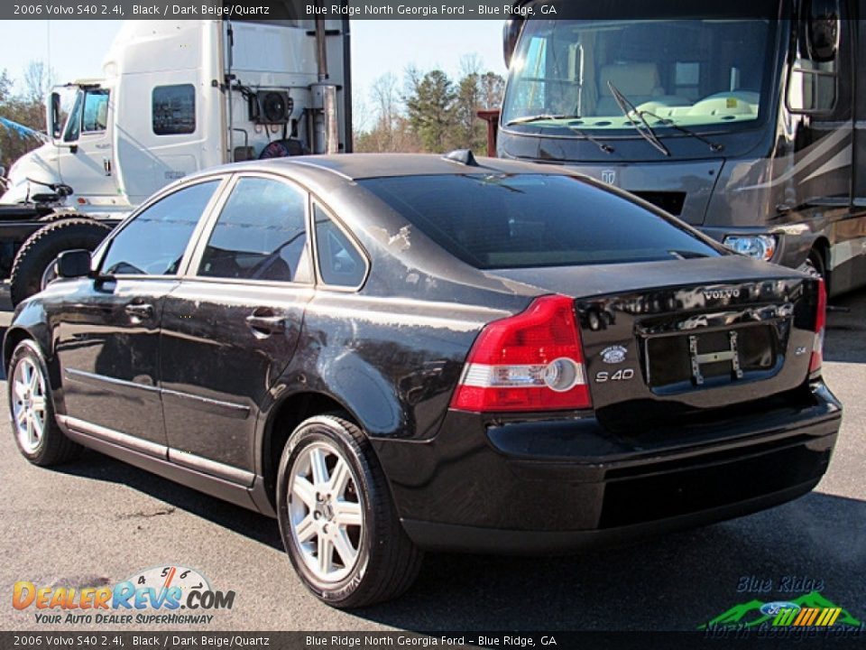 2006 Volvo S40 2.4i Black / Dark Beige/Quartz Photo #3