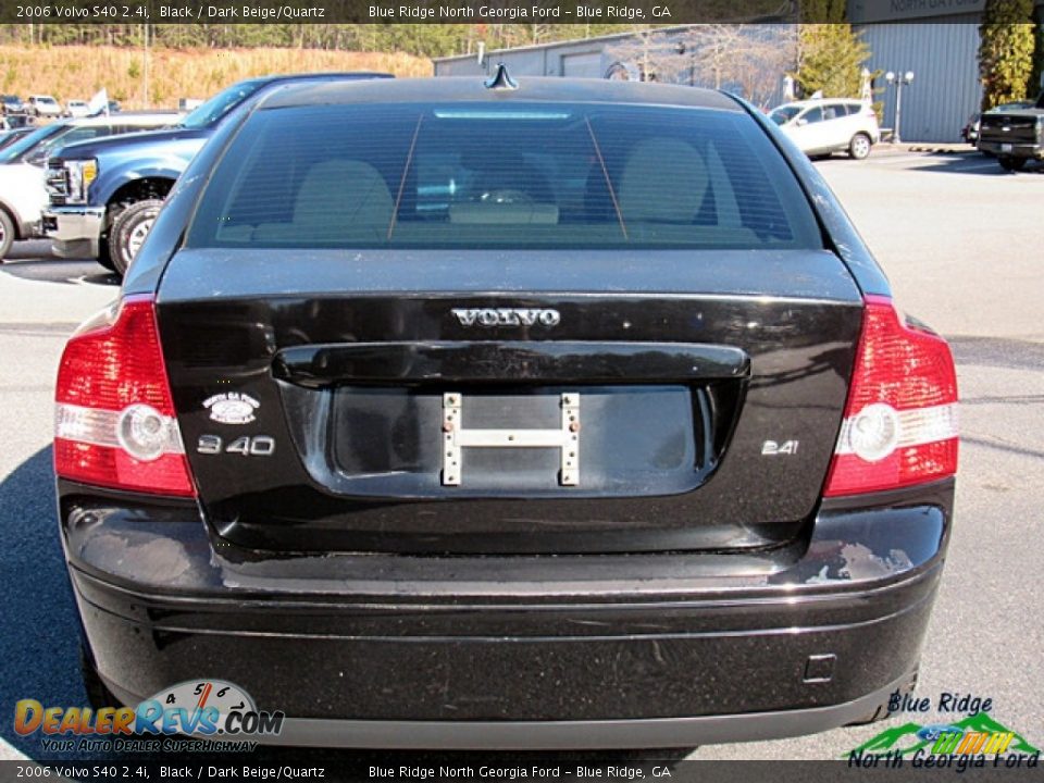 2006 Volvo S40 2.4i Black / Dark Beige/Quartz Photo #5