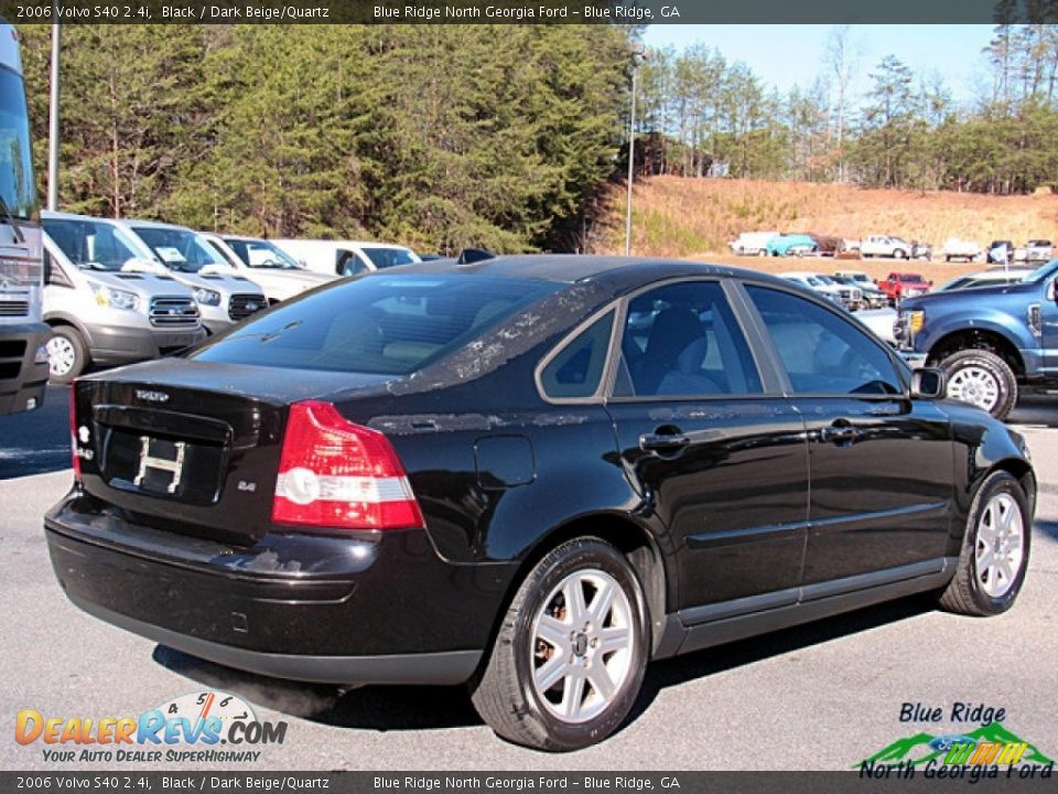 2006 Volvo S40 2.4i Black / Dark Beige/Quartz Photo #6