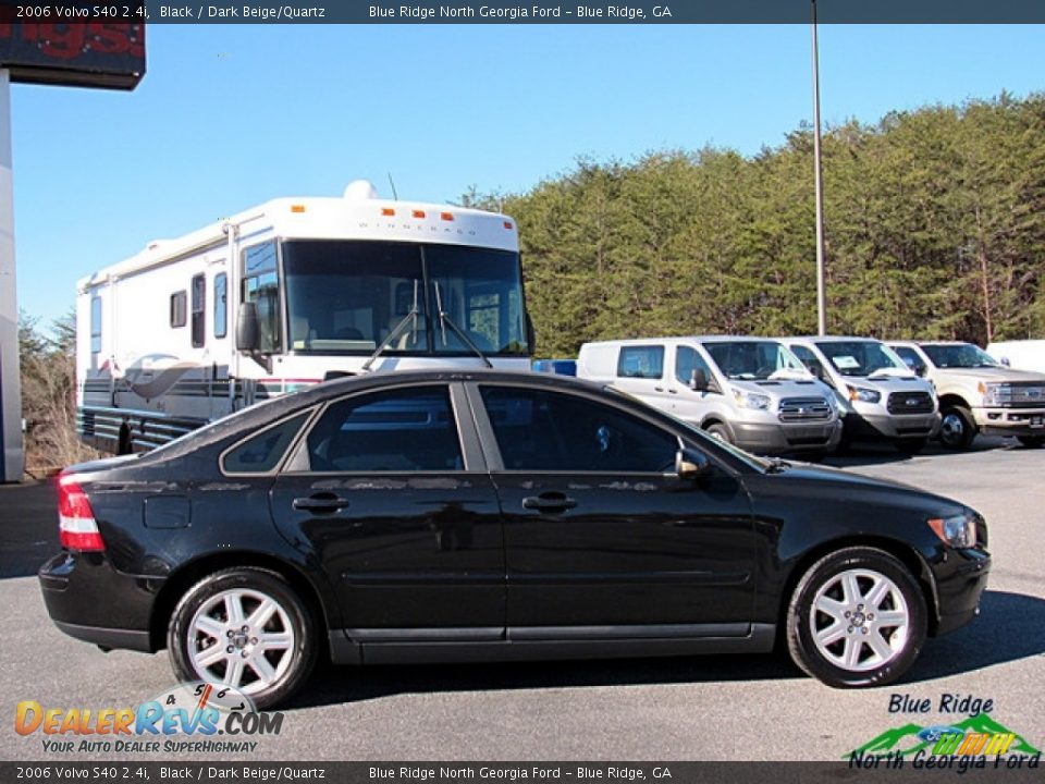 2006 Volvo S40 2.4i Black / Dark Beige/Quartz Photo #7