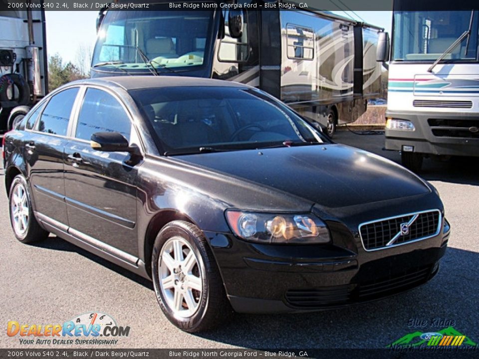 2006 Volvo S40 2.4i Black / Dark Beige/Quartz Photo #8