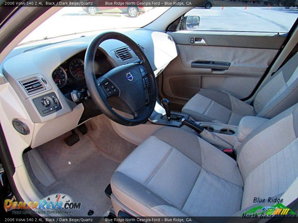 2006 Volvo S40 2.4i Black / Dark Beige/Quartz Photo #9