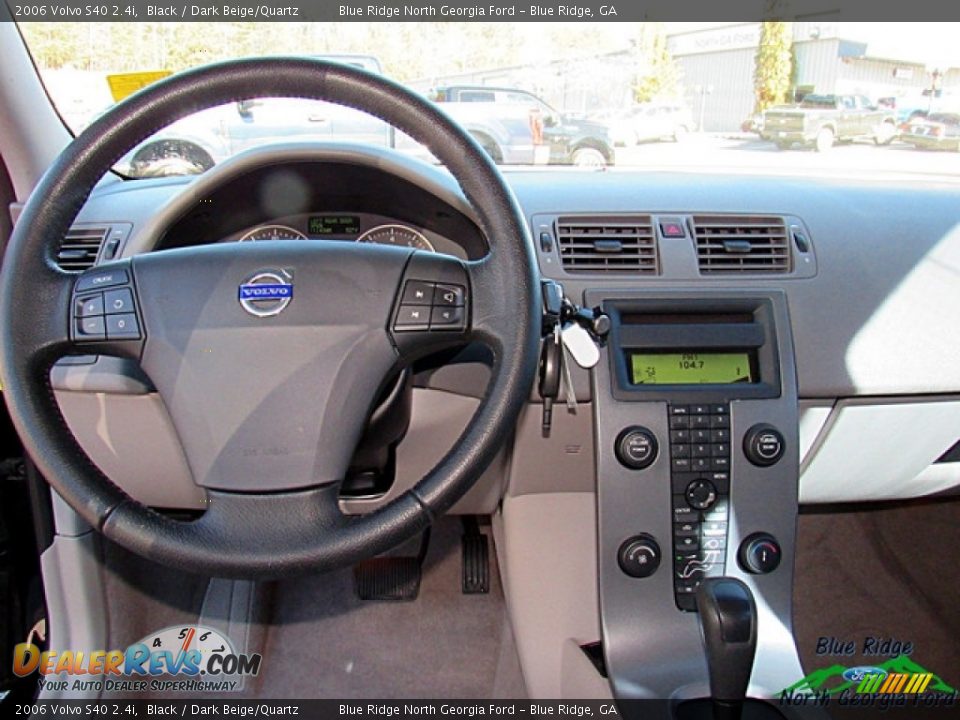 2006 Volvo S40 2.4i Black / Dark Beige/Quartz Photo #14