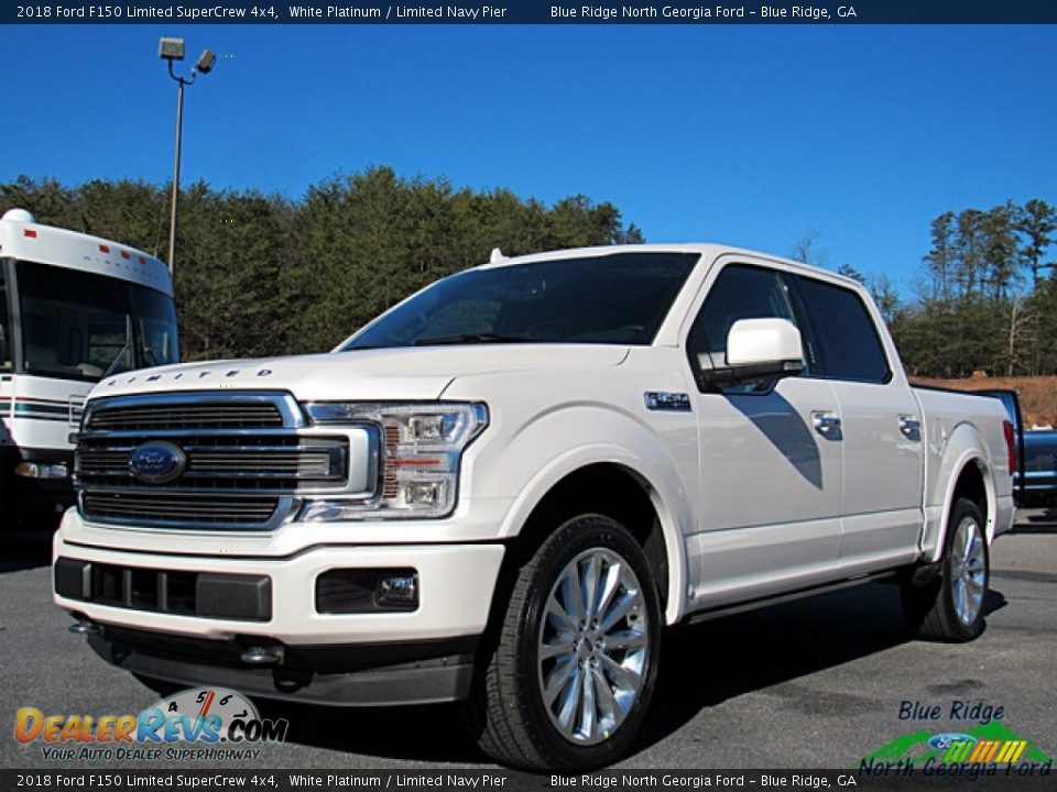 2018 Ford F150 Limited SuperCrew 4x4 White Platinum / Limited Navy Pier Photo #1