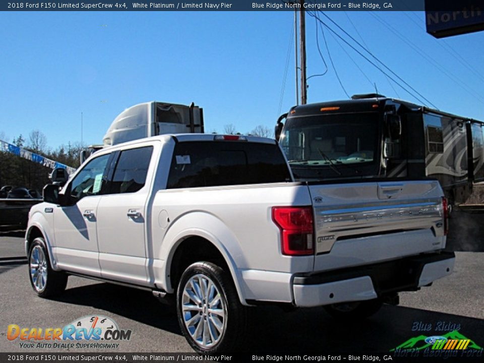 2018 Ford F150 Limited SuperCrew 4x4 White Platinum / Limited Navy Pier Photo #3