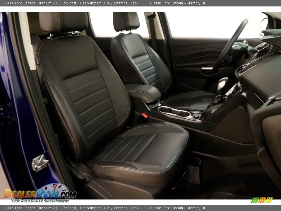 2014 Ford Escape Titanium 2.0L EcoBoost Deep Impact Blue / Charcoal Black Photo #15