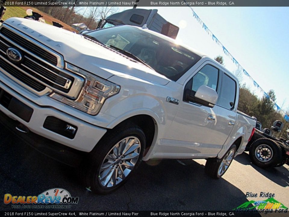 2018 Ford F150 Limited SuperCrew 4x4 White Platinum / Limited Navy Pier Photo #32
