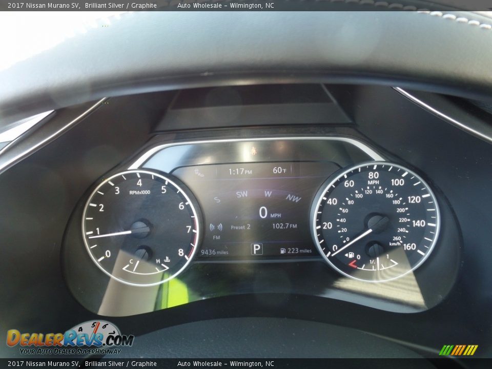 2017 Nissan Murano SV Brilliant Silver / Graphite Photo #16