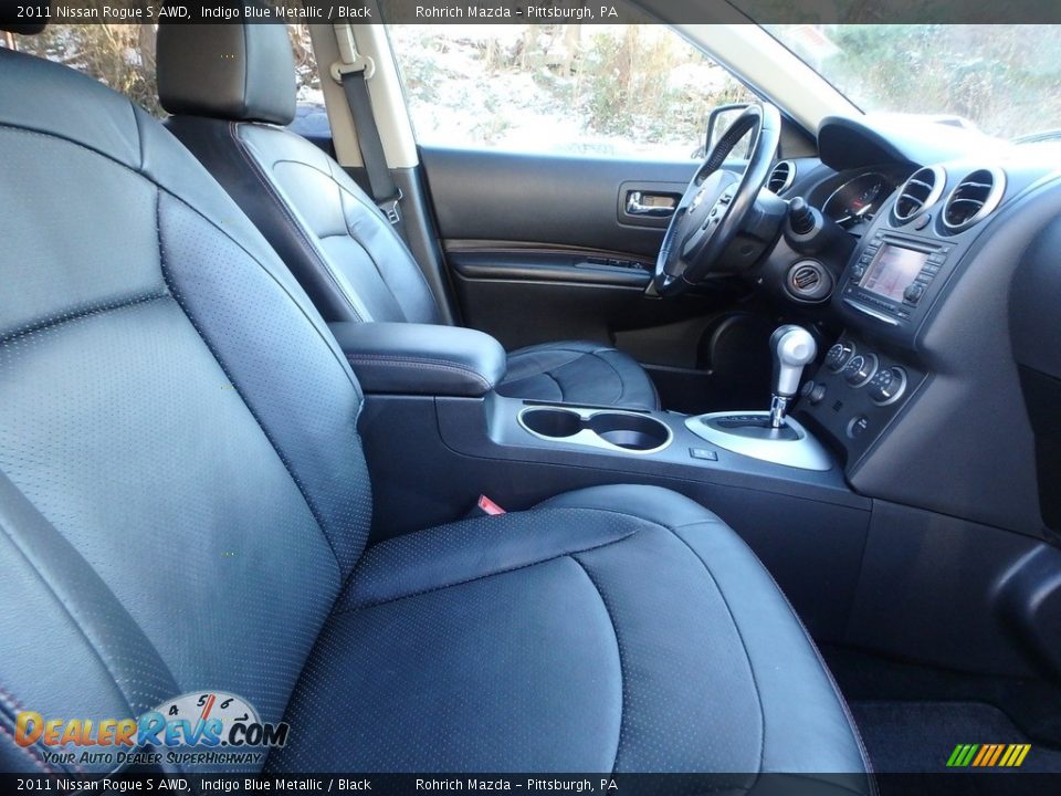 2011 Nissan Rogue S AWD Indigo Blue Metallic / Black Photo #14