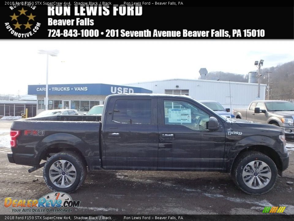 2018 Ford F150 STX SuperCrew 4x4 Shadow Black / Black Photo #1