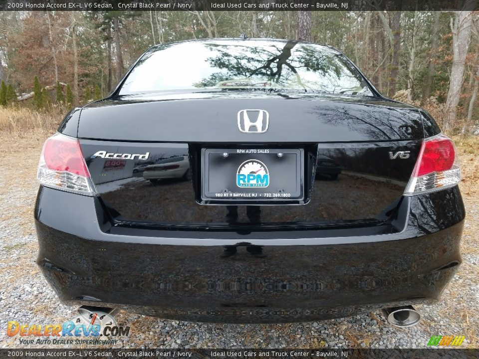 2009 Honda Accord EX-L V6 Sedan Crystal Black Pearl / Ivory Photo #4